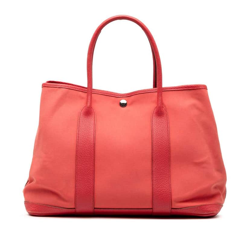 Hermès Toile and Negonda Garden Party 36 Pink Canvas Very good condition - Front View