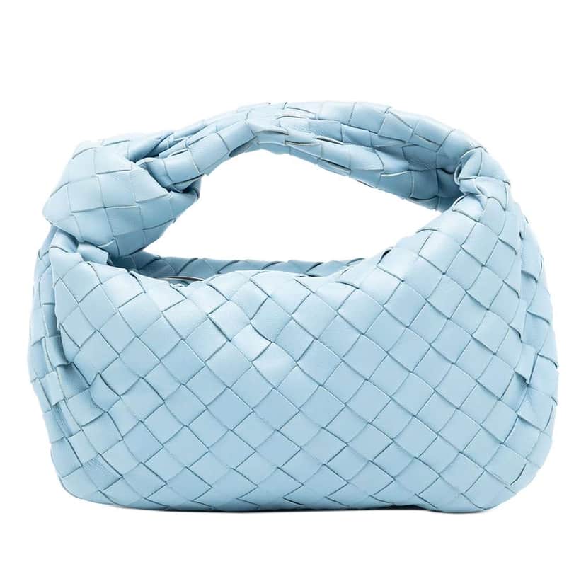 Bottega Veneta Mini Nappa Intrecciato Jodie Blue Leather Very good condition - Front View
