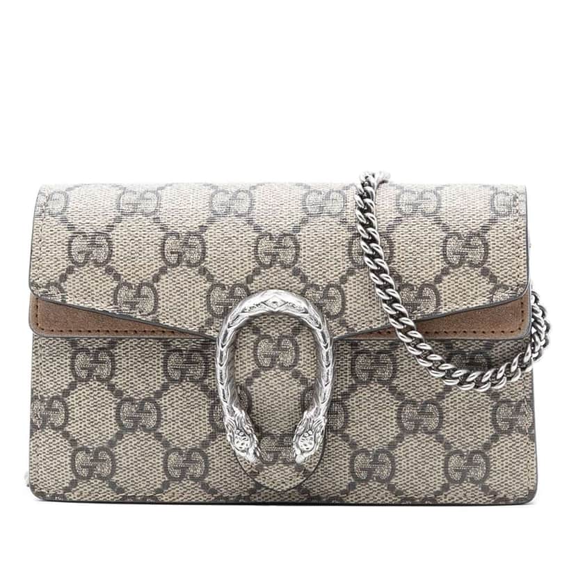 Gucci Mini GG Supreme Dionysus Crossbody Brown Canvas Very good condition - Front View