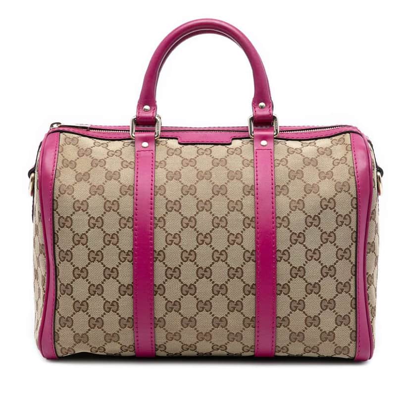 Gucci Medium GG Canvas Joy Boston Bag Brown Canvas Good condition - Front View