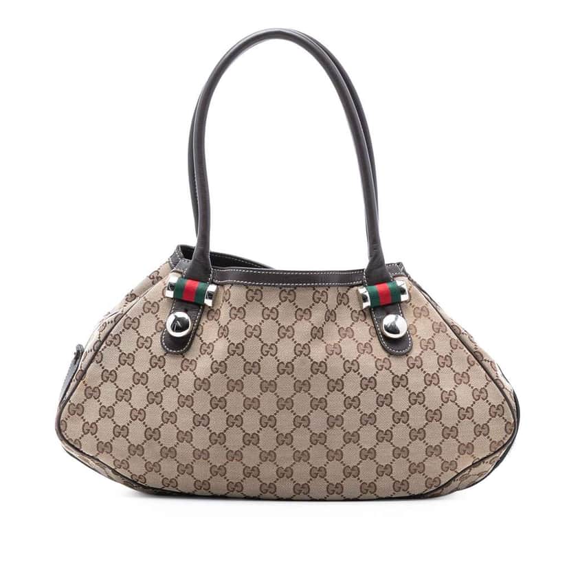 Gucci GG Canvas Match Ball Tote Brown Canvas Good condition - Front View