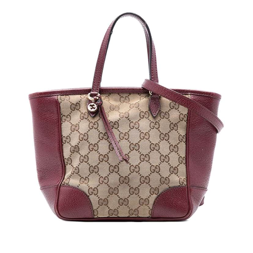 Gucci Small GG Canvas Bree Satchel Brown Canvas Good condition - Front View