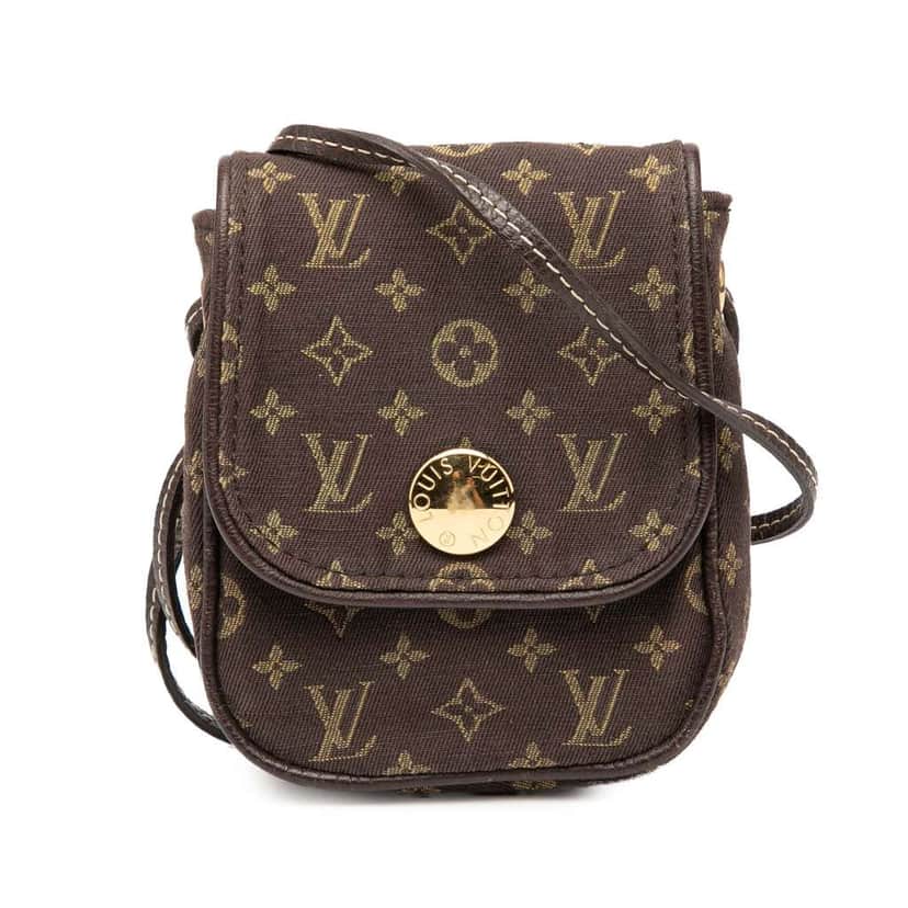 Louis Vuitton Monogram Mini Lin Pochette Cancun Brown Canvas Good condition - Front View
