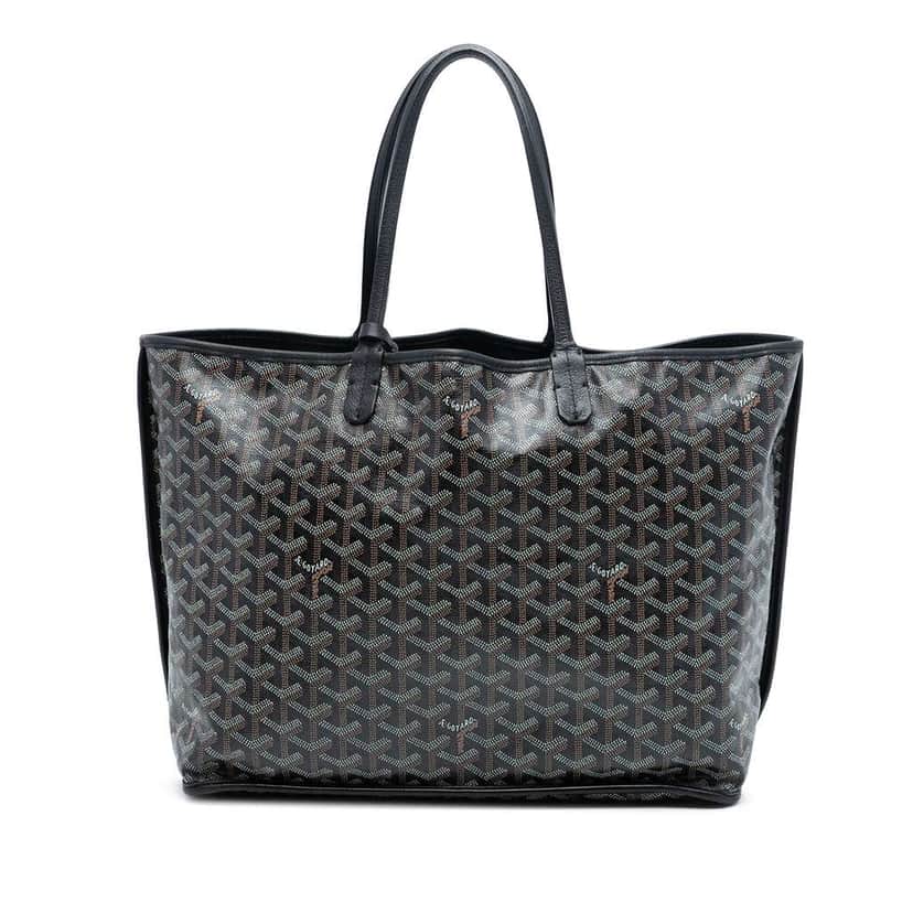 Goyard Goyardine Reversible Anjou PM Black Canvas Very good condition - Front View