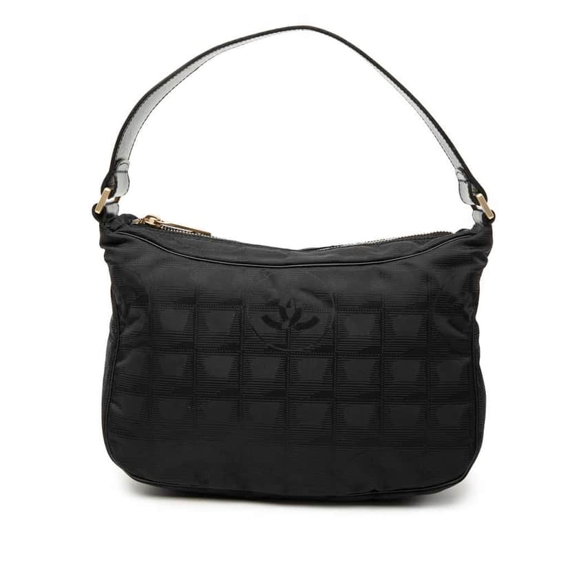 Chanel New Travel Line Nylon handbag Black Good condition - Front View