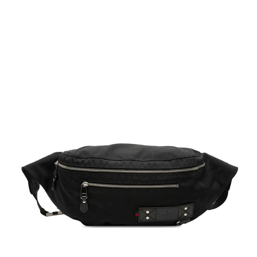 Gucci Nylon Belt Bag Black Very good condition - Front View
