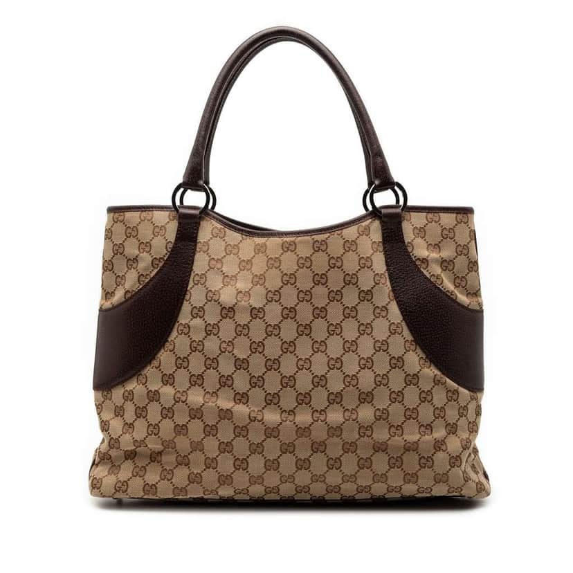 Gucci GG Canvas Tote Brown Canvas Good condition - Front View