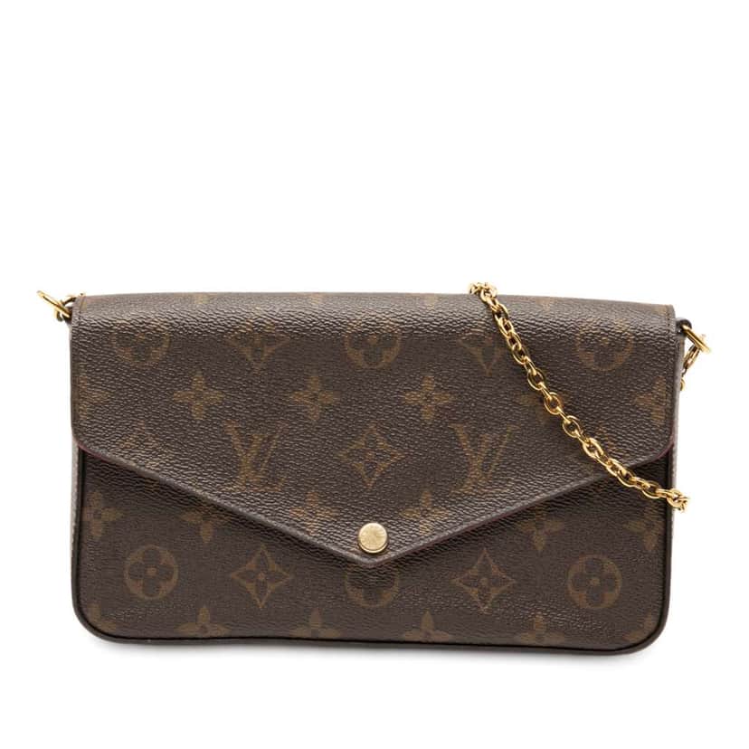 Louis Vuitton Monogram Pochette Felicie Brown Good condition - Front View