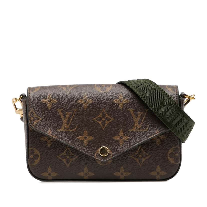 Louis Vuitton Monogram Felicie Strap And Go Brown Very good condition - Front View