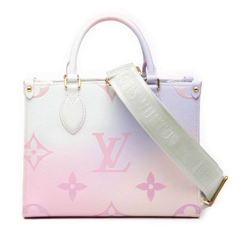 Louis Vuitton Monogram Giant Spring in the City OnTheGo Tote PM Pink Very good condition - Front View