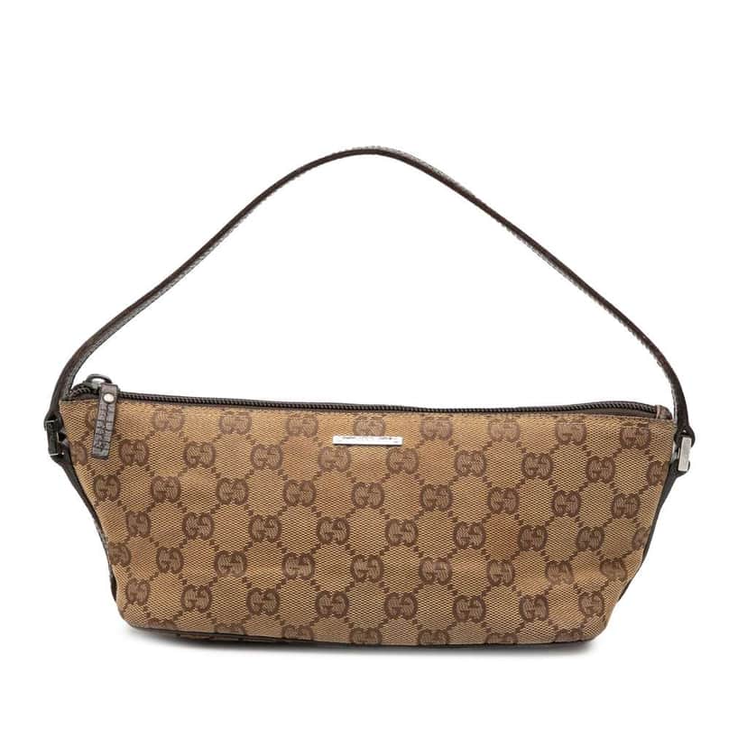 Gucci GG Canvas Boat Brown Canvas Good condition - Front View