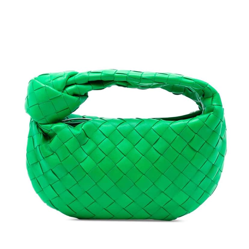 Bottega Veneta Mini Nappa Intrecciato Jodie Green Leather Good condition - Front View
