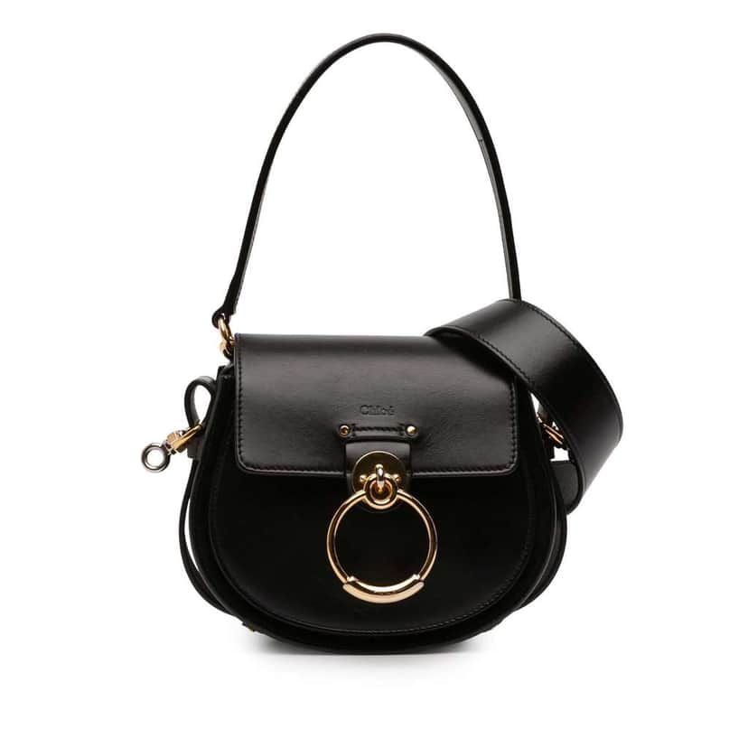 Chloé Small Leather Tess Satchel Black Leather Good condition - Front View