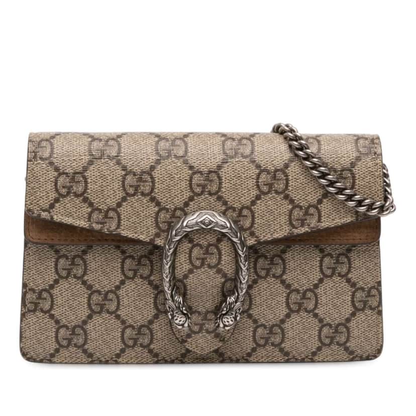 Gucci Mini GG Supreme Dionysus Crossbody Brown Canvas Good condition - Front View