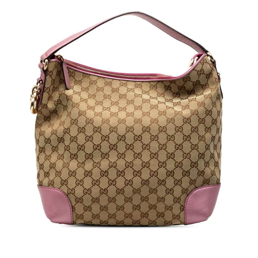 Gucci GG Canvas Heart Bit Shoulder Bag Brown Canvas Good condition - Front View