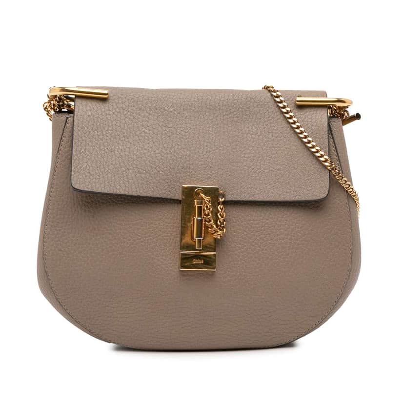 Chloé Small Leather Drew Crossbody Brown Leather Very good condition - Front View