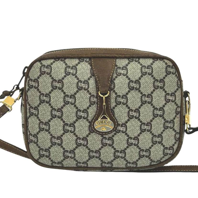 Gucci GG Supreme Plus Crossbody Brown Canvas Good condition - Front View