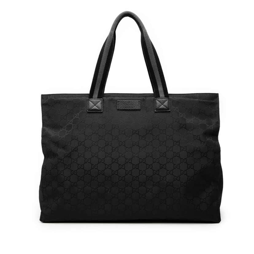 Gucci GG Nylon Web Tote Black Good condition - Front View