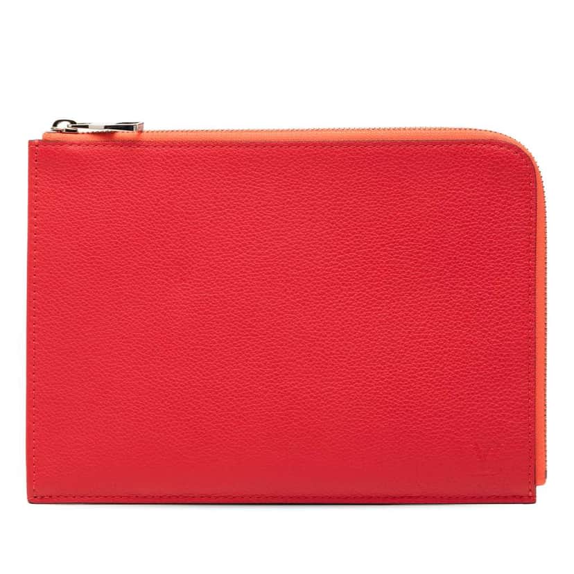 Louis Vuitton Taurillon Pochette Jour PM Red Leather Good condition - Front View