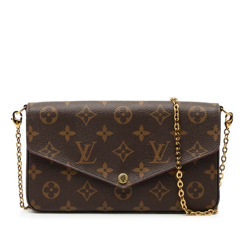 Louis Vuitton Monogram Pochette Felicie Brown Very good condition - Front View