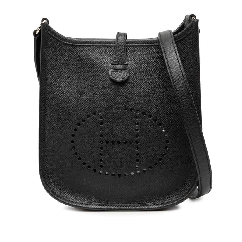 Hermès Epsom Evelyne 16 Black Leather Very good condition - Front View