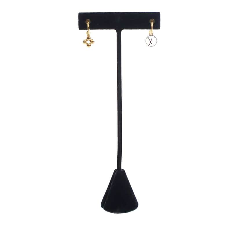 Louis Vuitton Gold Plated Blooming Earrings Gold Metal Good condition - Front View