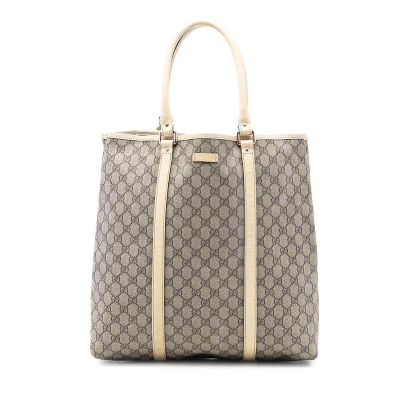 Gucci GG Supreme Joy Vertical Tote Brown Canvas Good condition - Front View