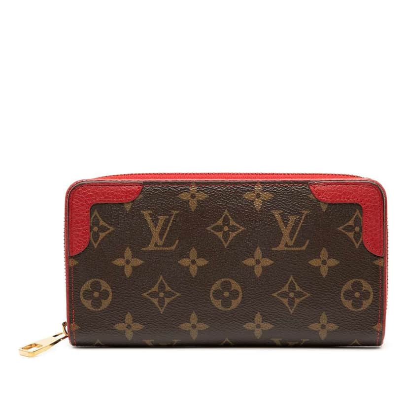 Louis Vuitton Monogram Retiro Zippy Wallet Brown Good condition - Front View
