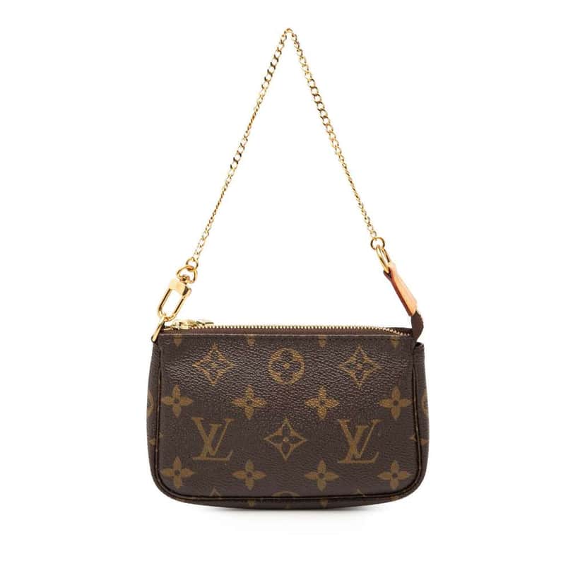 Louis Vuitton Monogram Mini Pochette Accessoires Brown Very good condition - Front View