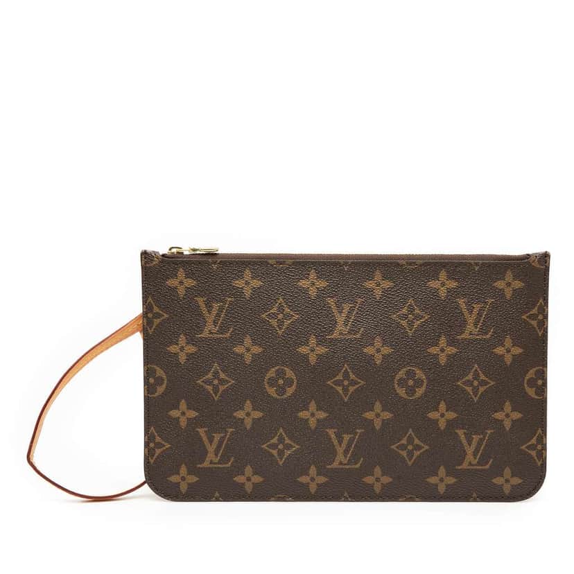Louis Vuitton Monogram Neverfull Pouch Brown Good condition - Front View