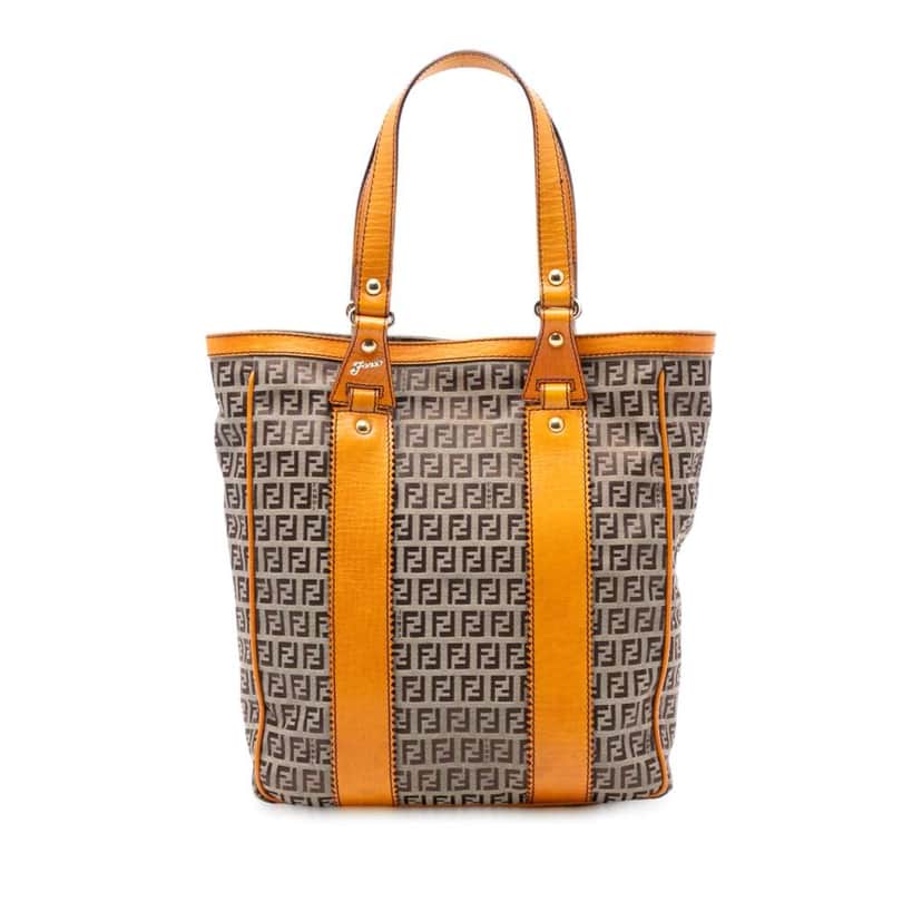 Fendi Zucchino Canvas Tote Brown Canvas Very good condition - Front View