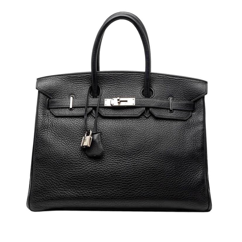 Hermès Togo Verso Birkin Retourne 35 Black Leather Good condition - Front View