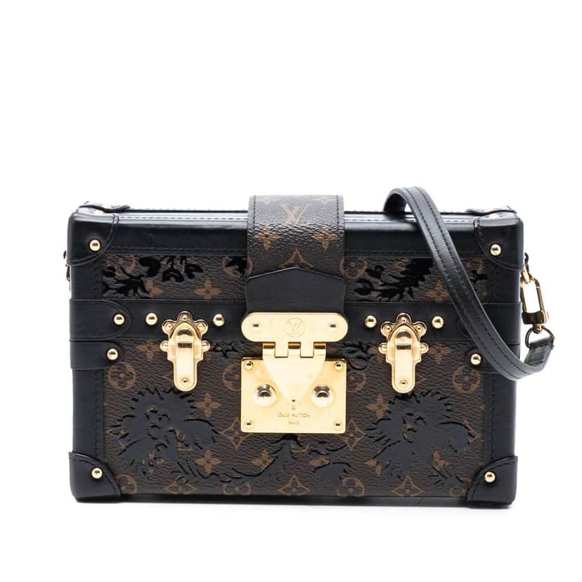 Louis Vuitton Monogram Blossom Petite Malle Brown Good condition - Front View