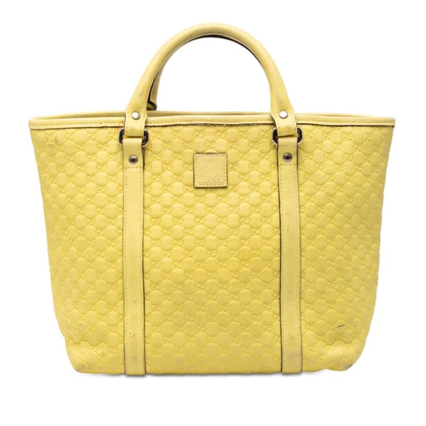 Gucci Guccissima Tote Yellow Leather Fair condition - Front View
