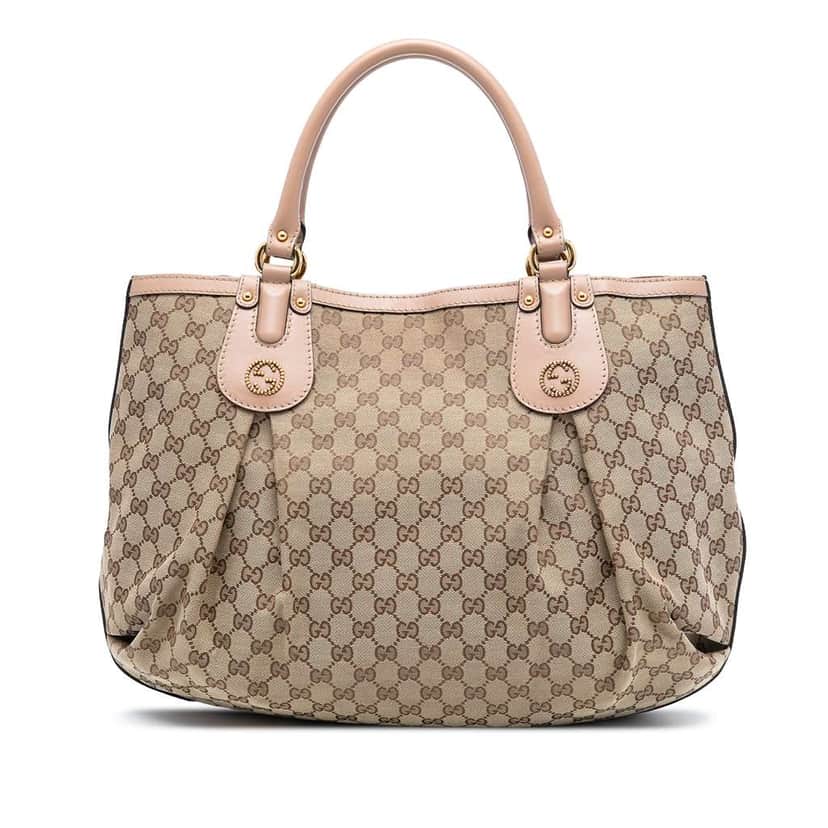 Gucci Large GG Canvas Scarlett Tote Brown Canvas Good condition - Front View