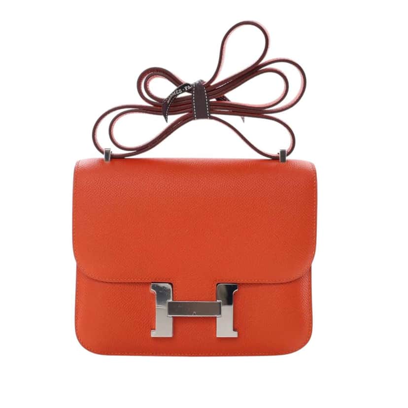 Hermès Mini Epsom Constance III 18 Orange Leather Good condition - Front View