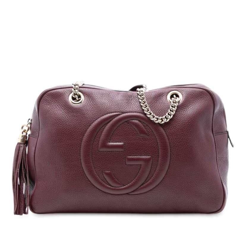 Gucci Leather Soho Chain Shoulder Red Leather Good condition - Front View