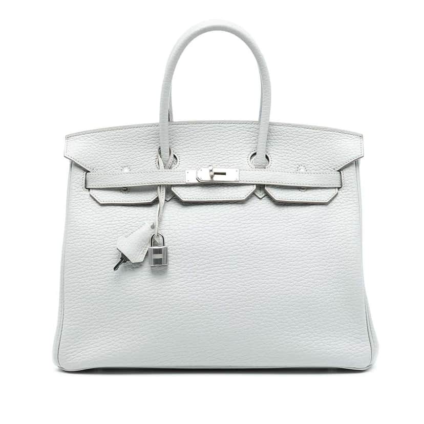 Hermès Togo Birkin Retourne 35 White Leather Good condition - Front View