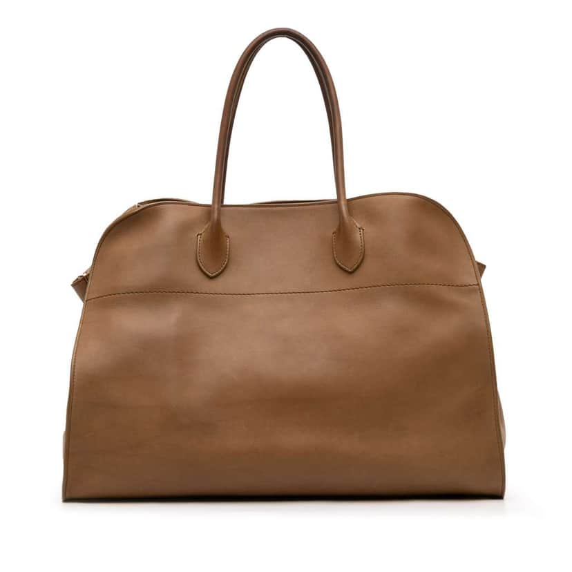 The Row Leather Margaux 17 Brown Leather Good condition - Front View