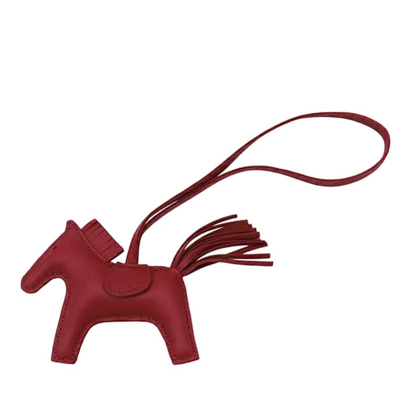 Hermès Milo Lambskin GriGri Rodeo Bag Charm PM Red Leather Good condition - Front View