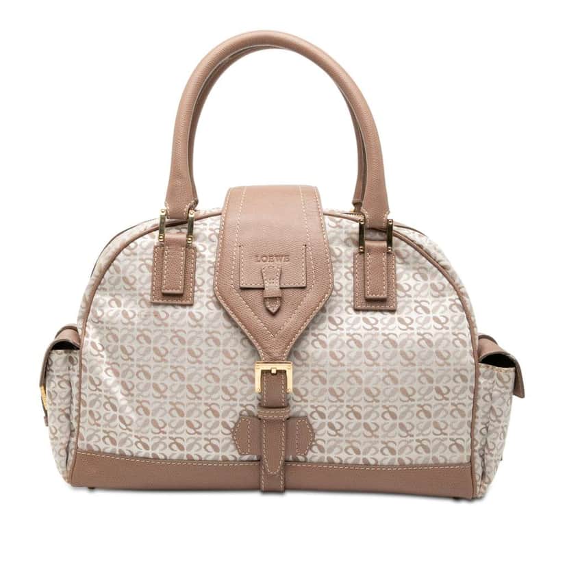 Loewe Anagram Canvas Handbag Brown Canvas Very good condition - Front View