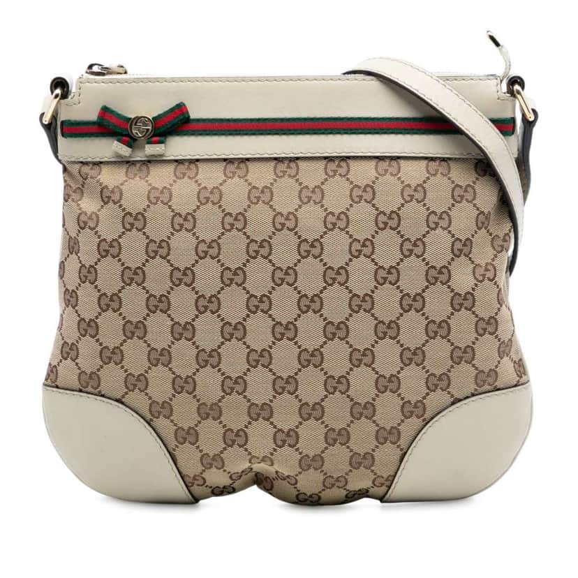 Gucci GG Canvas Web Mayfair Crossbody Brown Canvas Good condition - Front View