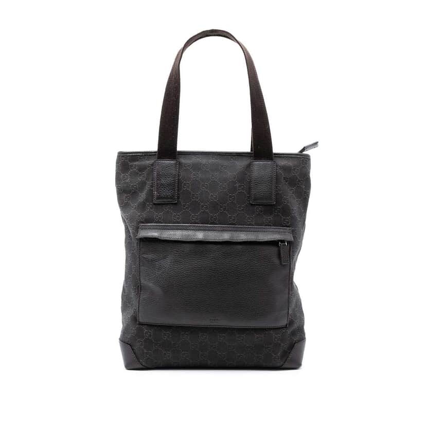 Gucci GG Denim Tote Brown Denim Very good condition - Front View