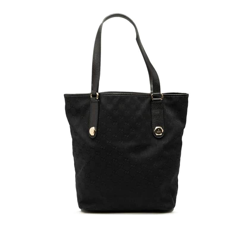 Gucci GG Canvas Charmy Tote Black Canvas Good condition - Front View