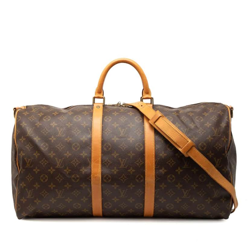 Louis Vuitton Monogram Keepall Bandouliere 55 Brown Good condition - Front View
