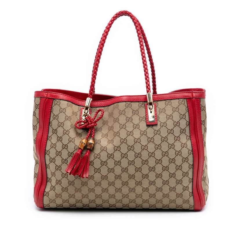 Gucci Medium GG Canvas Bella Tote Brown Canvas Good condition - Front View