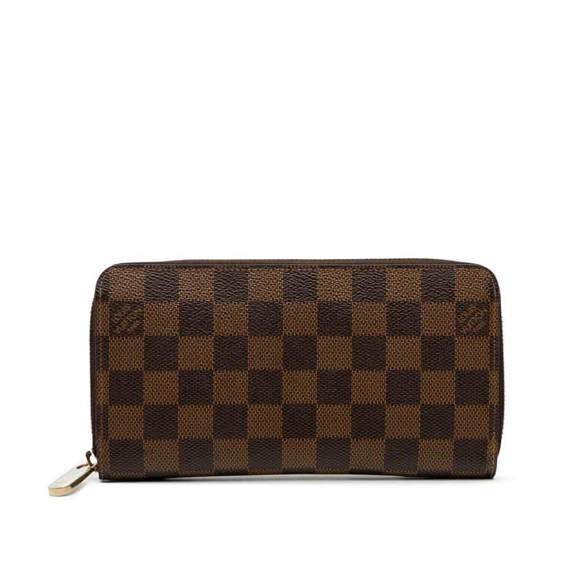 Louis Vuitton Damier Ebene Zippy Long Wallet Brown Good condition - Front View