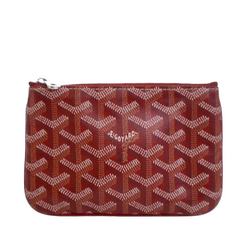 Goyard Mini Goyardine Senat Pochette Red Canvas Good condition - Front View