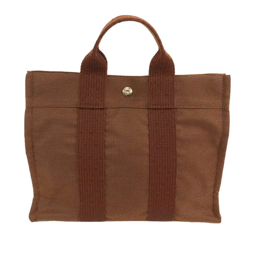 Hermès Canvas Herline PM Brown Canvas Very good condition - Front View