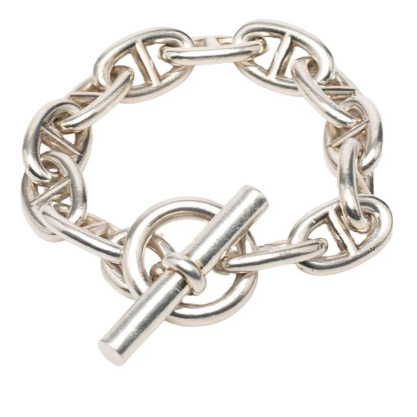 Hermès Large Sterling Silver Chaine d'Ancre Bracelet Silver Silver Good condition - Front View